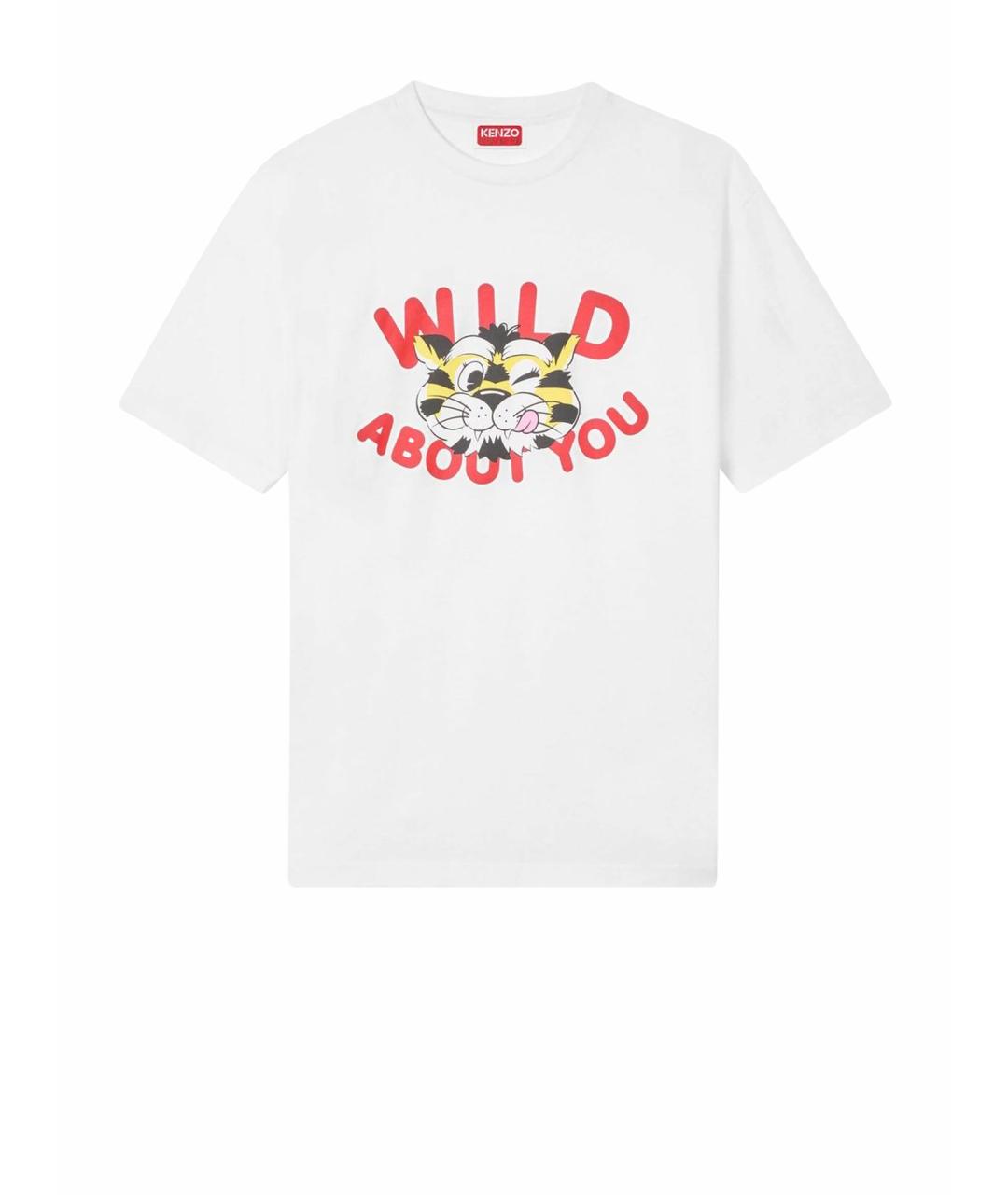 KENZO Белая хлопковая футболка, фото 1