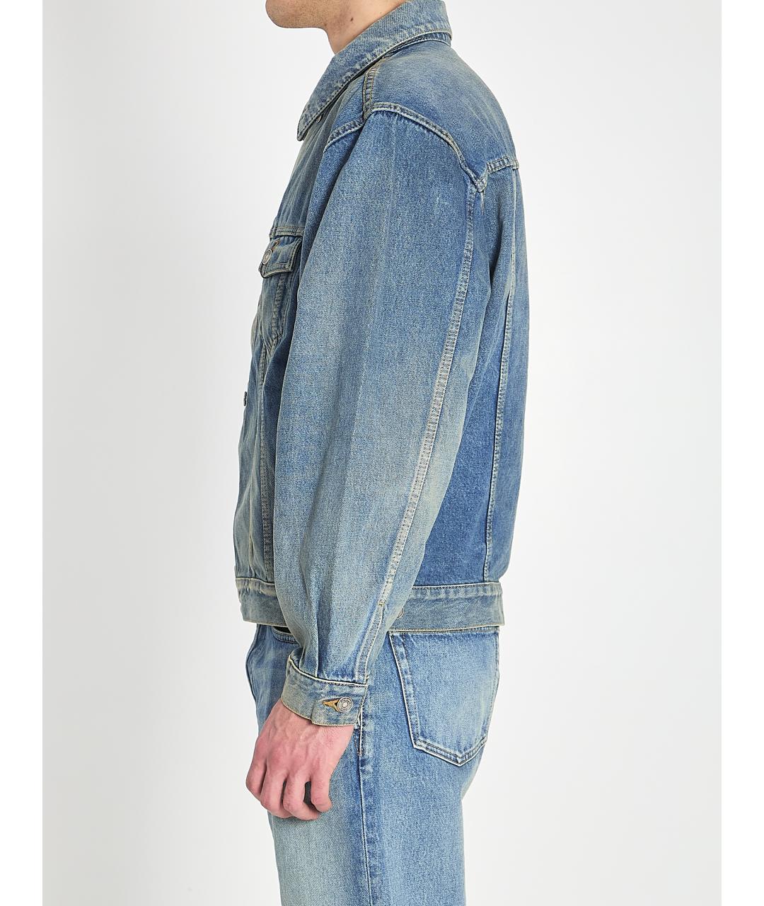 SAINT LAURENT Голубая хлопковая куртка, фото 4