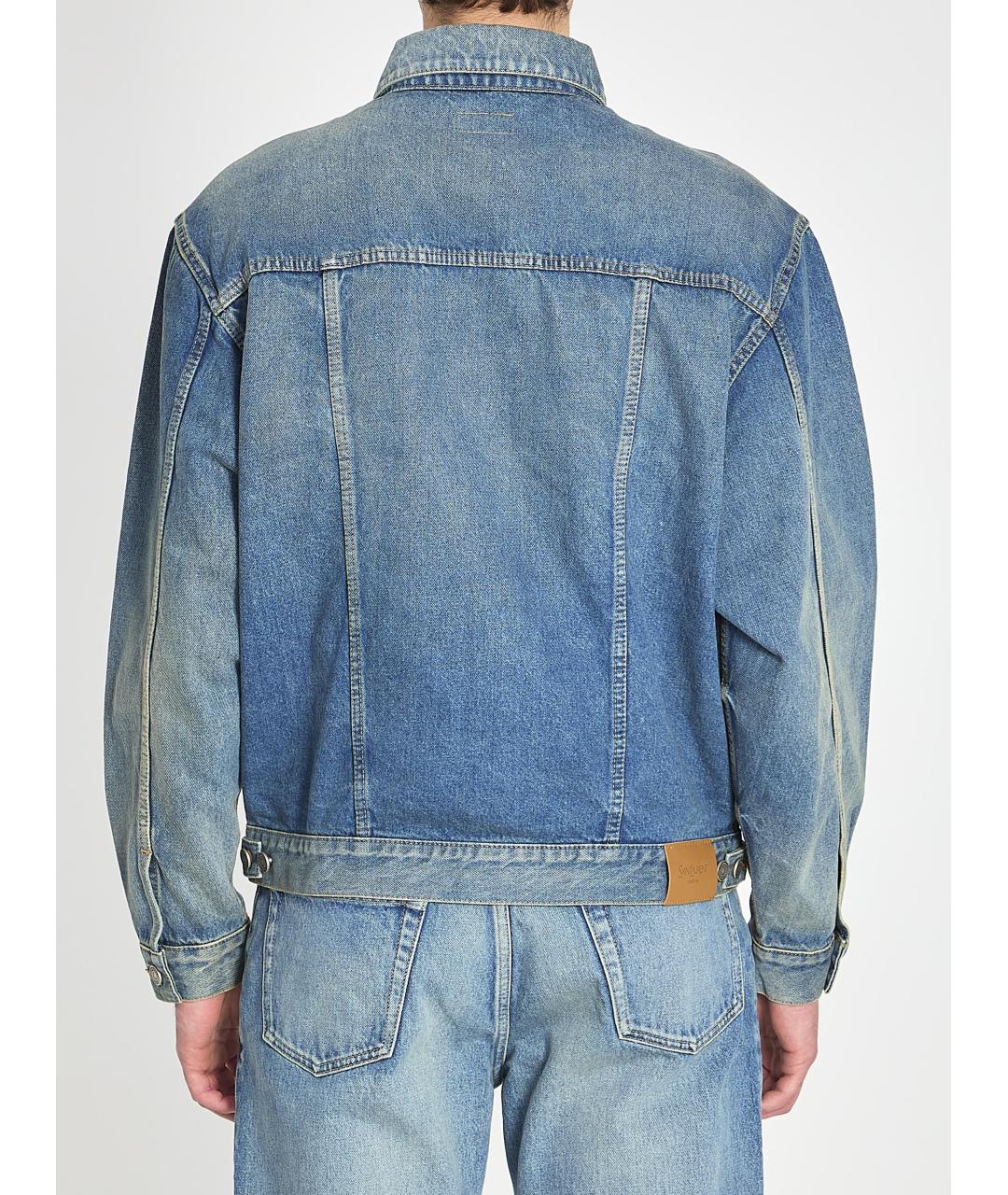 SAINT LAURENT Голубая хлопковая куртка, фото 5