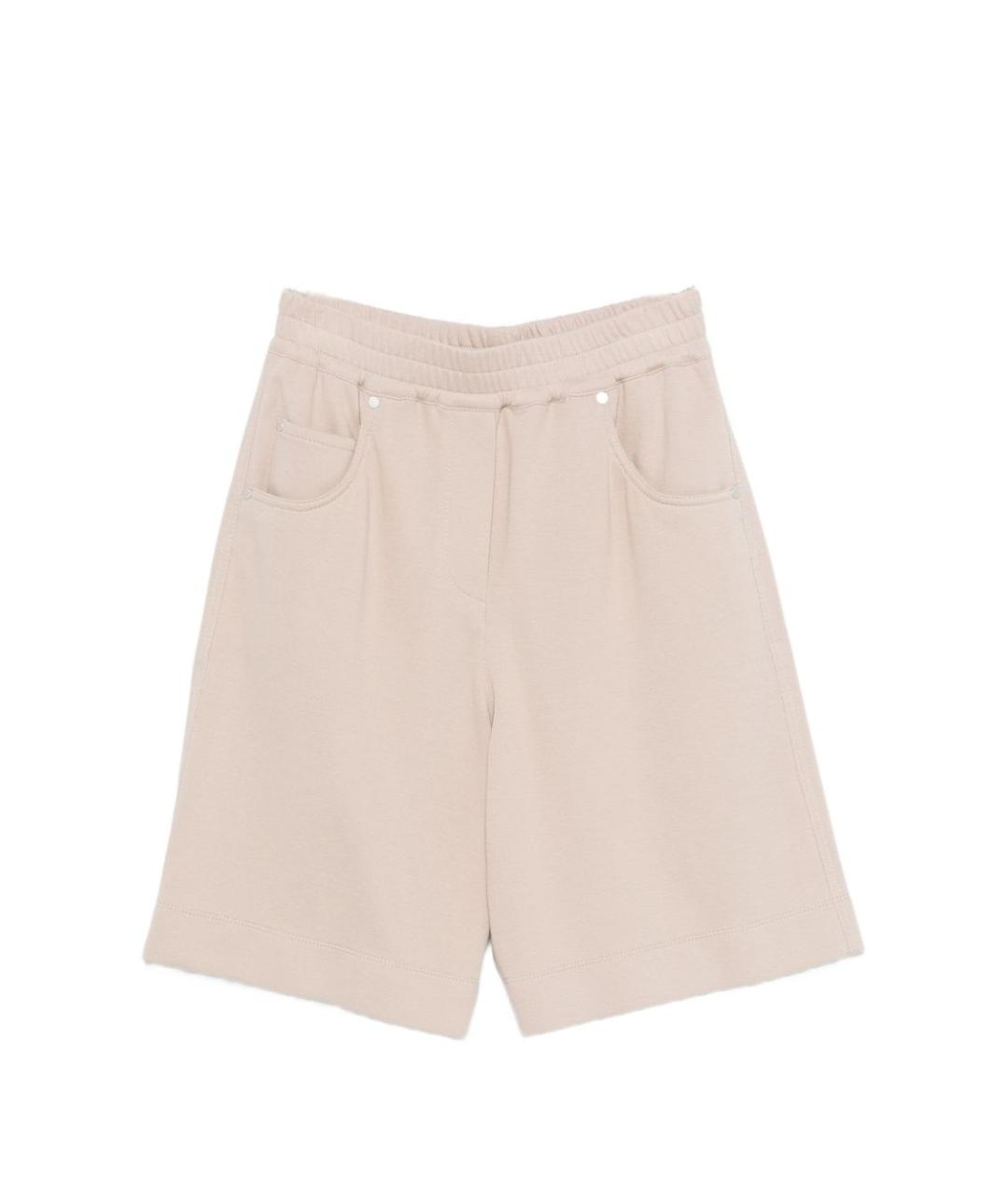 BRUNELLO CUCINELLI Бежевые хлопковые шорты, фото 1