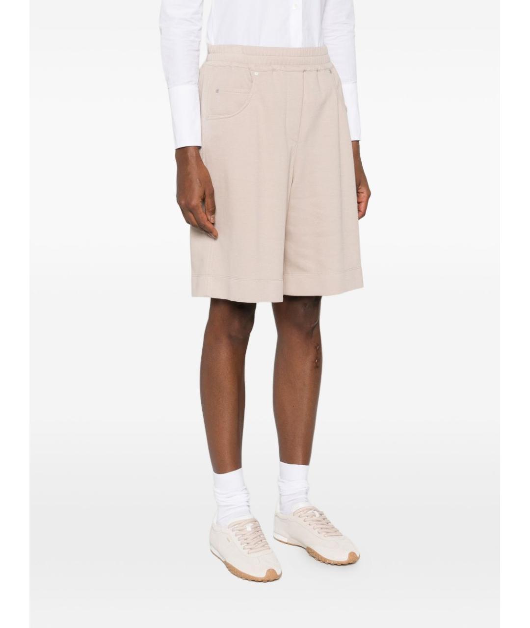 BRUNELLO CUCINELLI Бежевые хлопковые шорты, фото 2