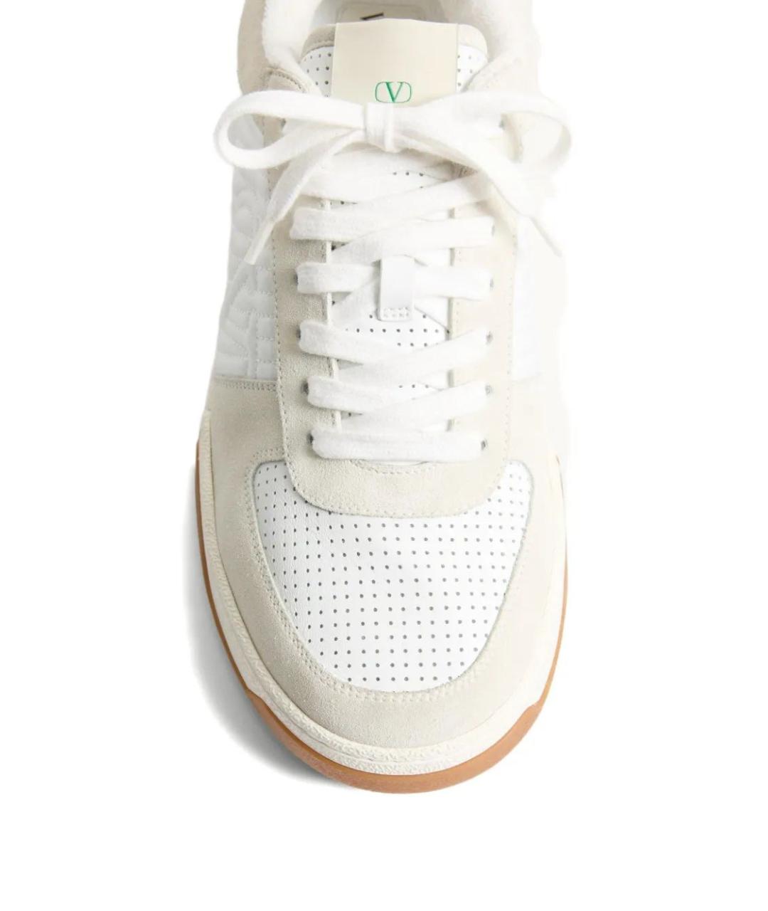 VALENTINO Белые замшевые низкие кроссовки / кеды, фото 4