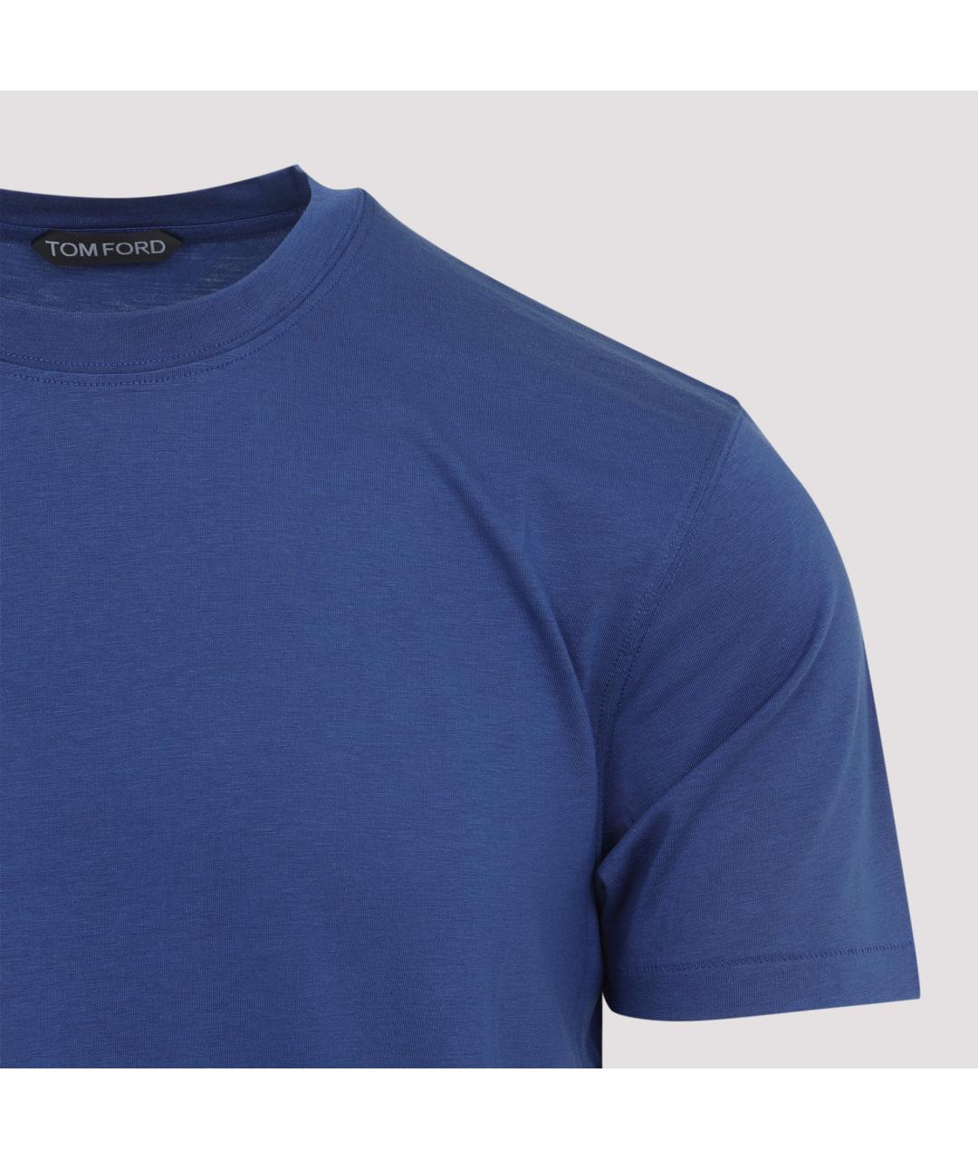 TOM FORD Синяя хлопковая футболка, фото 4