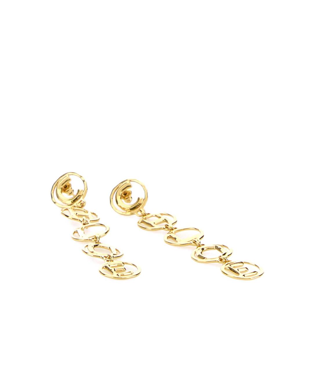 CHLOE Золотые металлические серьги, фото 2