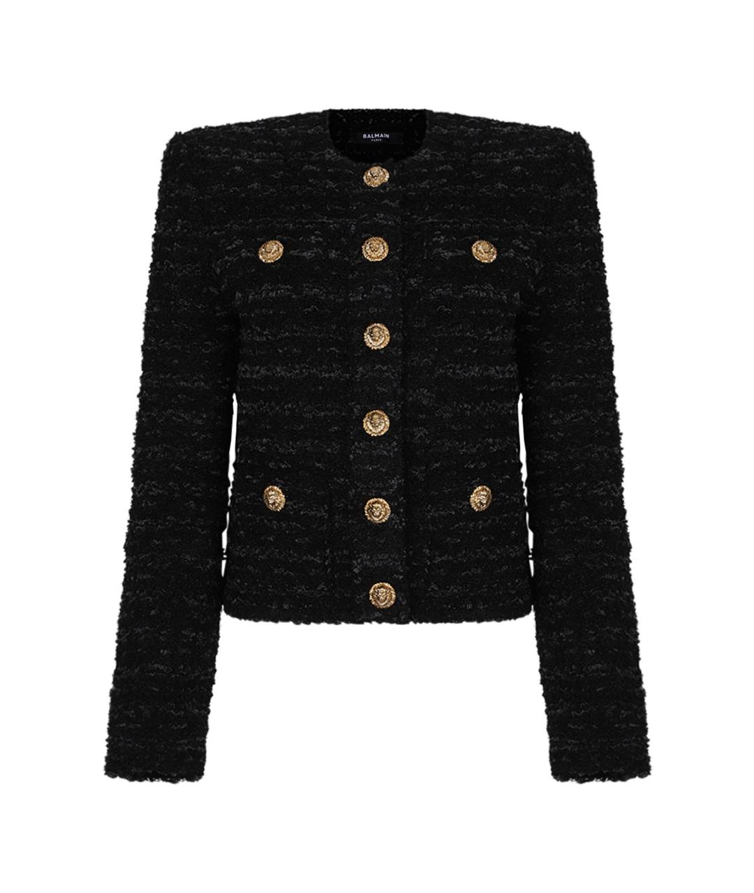 BALMAIN Черный вискозный жакет/пиджак, фото 1