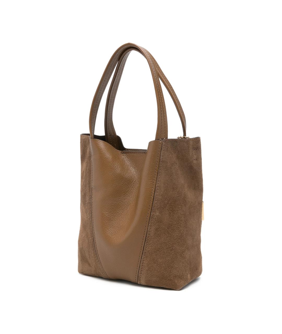 CHLOE Коричневая кожаная сумка тоут, фото 3