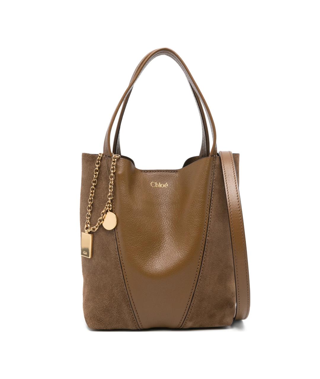 CHLOE Коричневая кожаная сумка тоут, фото 1