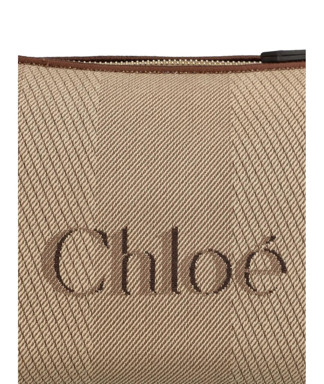 CHLOE Бежевая тканевая сумка через плечо, фото 4