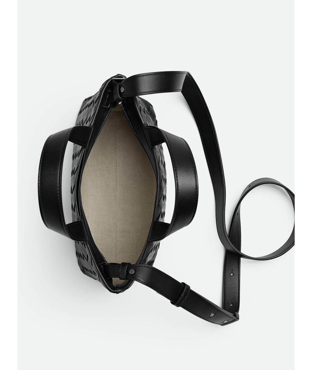 BOTTEGA VENETA Черная кожаная сумка тоут, фото 3