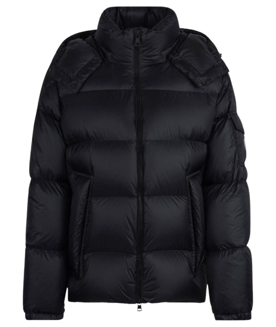 MONCLER Черный полиамидовый пуховик, фото 1