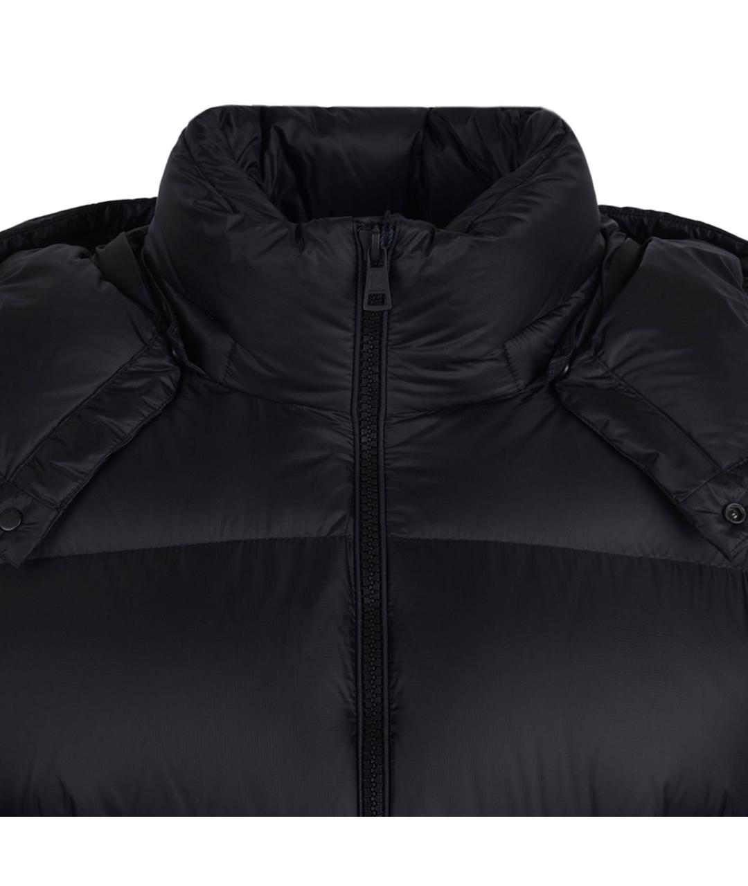 MONCLER Черный полиамидовый пуховик, фото 3