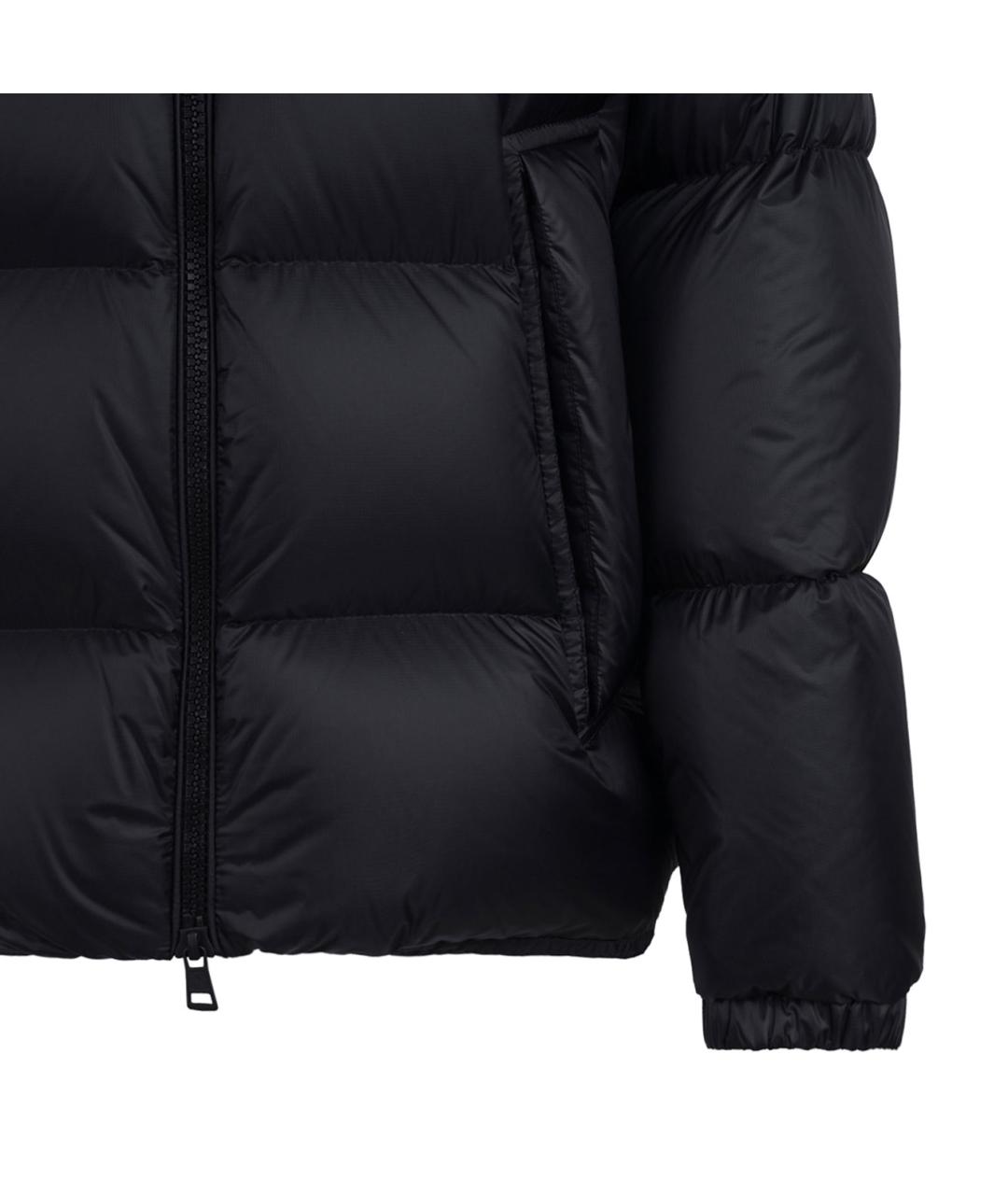 MONCLER Черный полиамидовый пуховик, фото 4