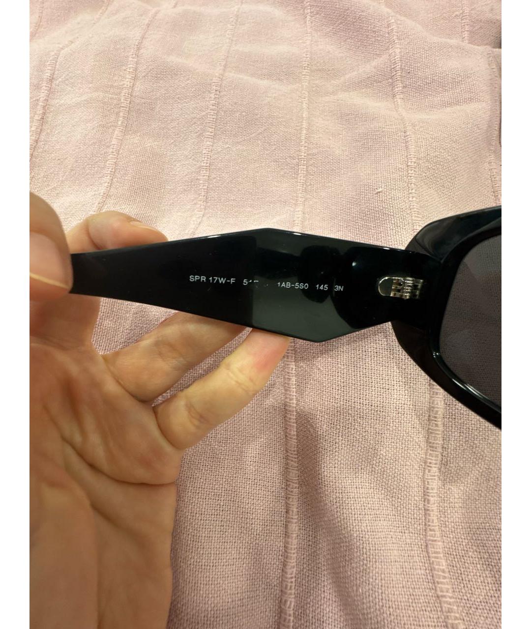 PRADA Черные пластиковые солнцезащитные очки, фото 5