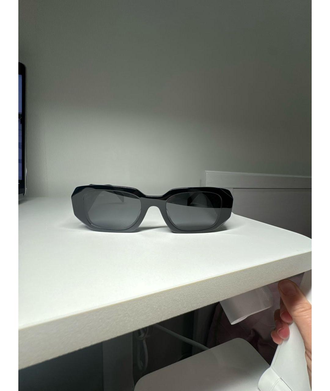 PRADA Черные пластиковые солнцезащитные очки, фото 7