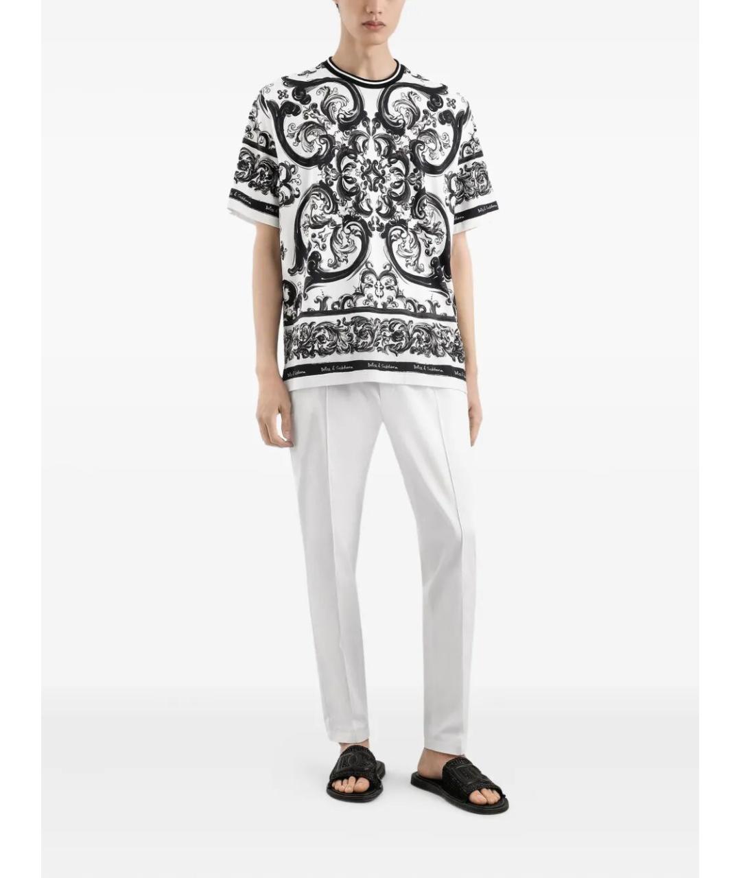 DOLCE&GABBANA Черная хлопковая футболка, фото 2