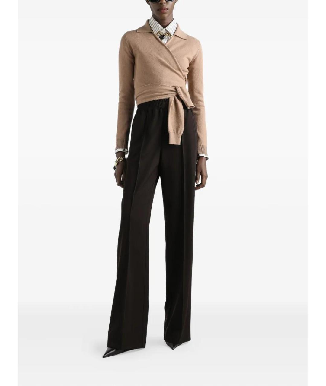 DOLCE&GABBANA Бежевый кашемировый джемпер / свитер, фото 2