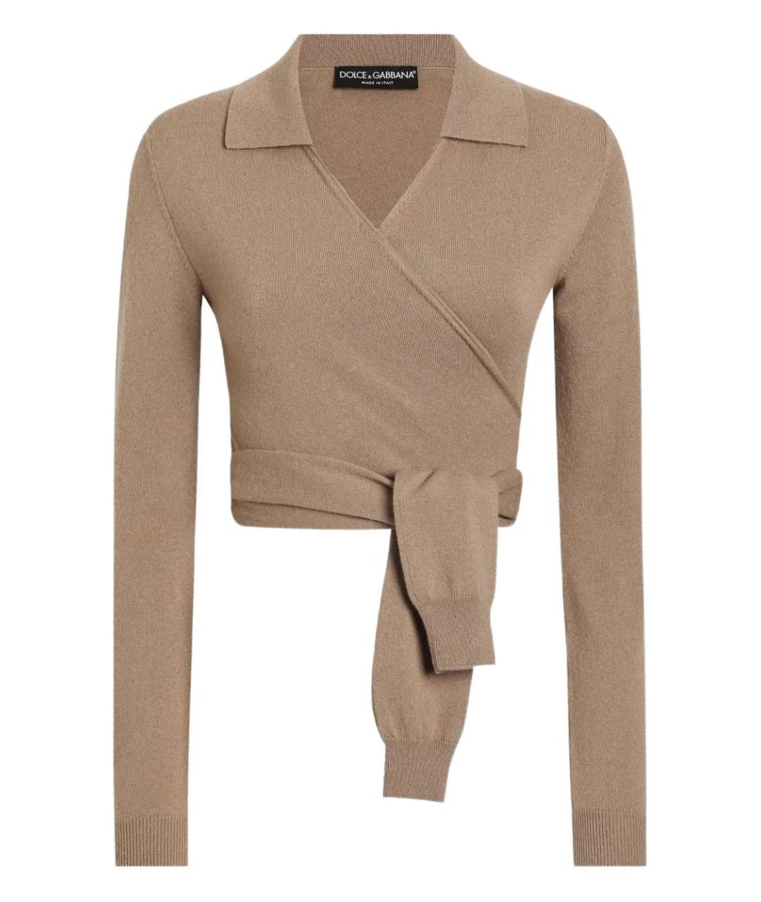 DOLCE&GABBANA Бежевый кашемировый джемпер / свитер, фото 1