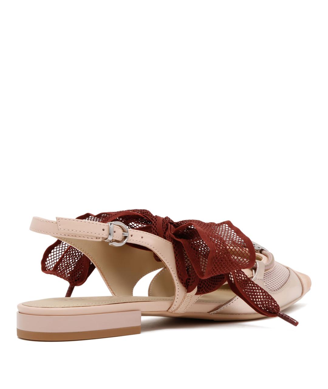 PINKO Бежевые кожаные балетки, фото 3