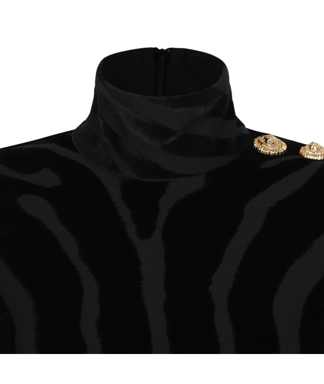 BALMAIN Черная вискозная водолазка, фото 3