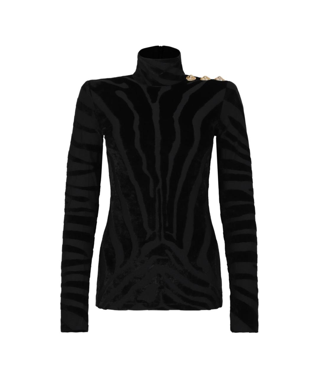 BALMAIN Черная вискозная водолазка, фото 1