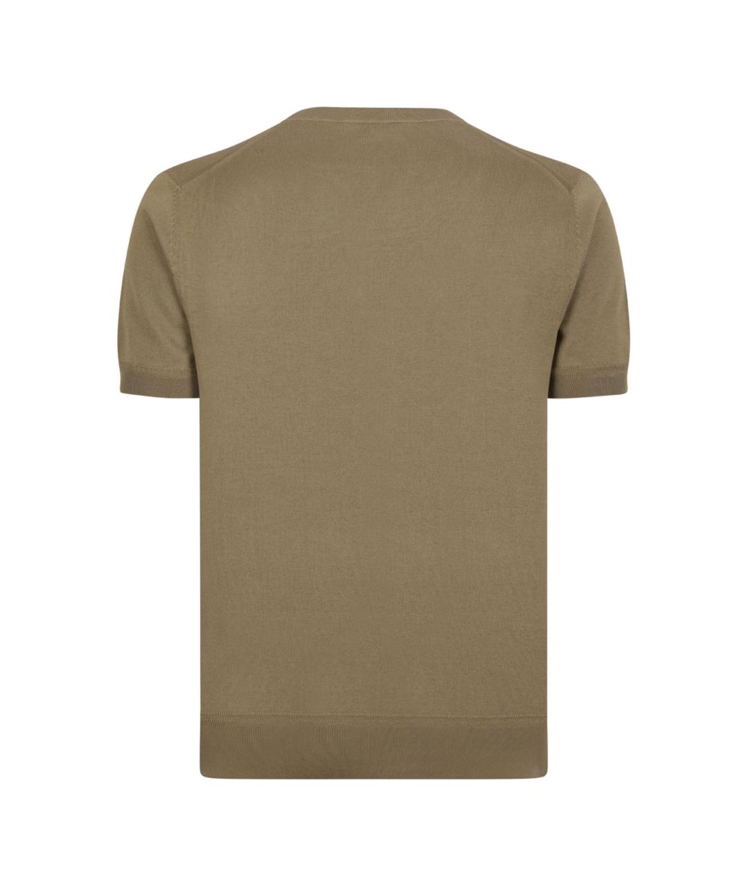 TOM FORD Хаки хлопковая футболка, фото 2