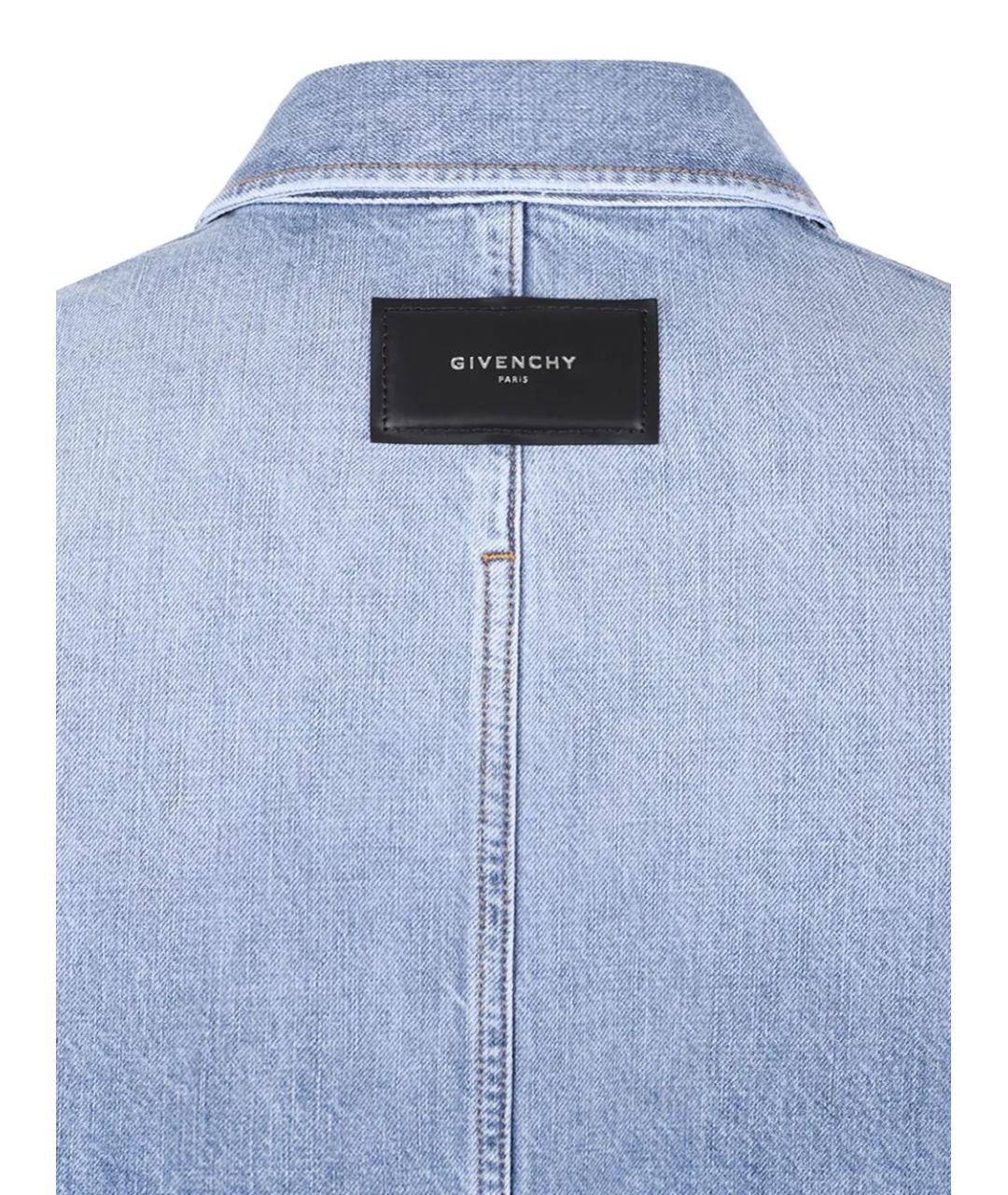 GIVENCHY Голубая хлопковая кэжуал рубашка, фото 4