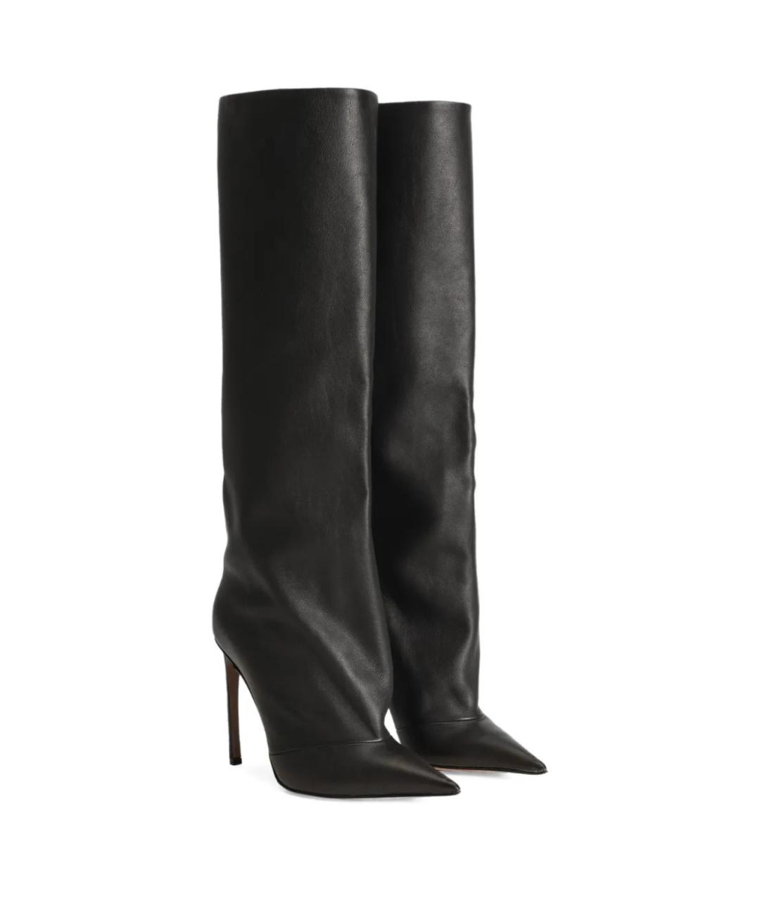 DOLCE&GABBANA Черные кожаные сапоги, фото 2