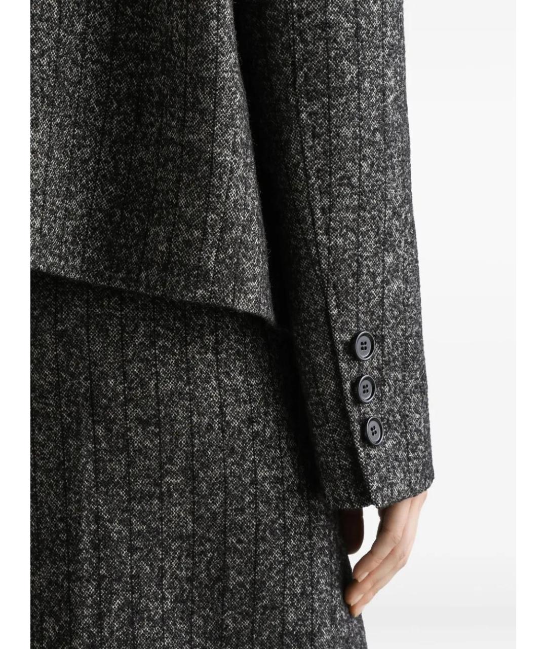 DOLCE&GABBANA Серое шерстяное пальто, фото 5