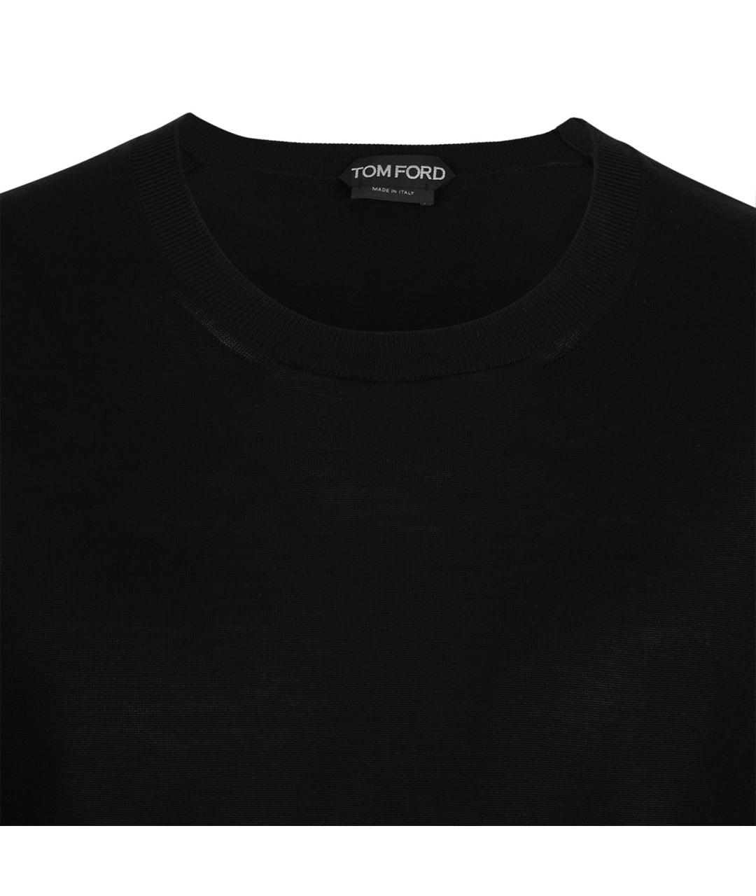 TOM FORD Черный шелковый джемпер / свитер, фото 3