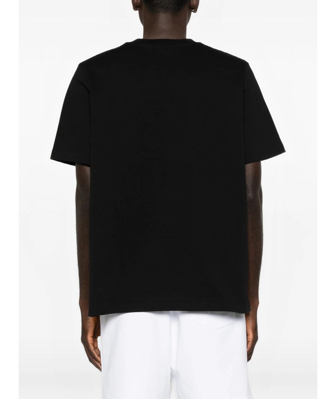 CASABLANCA Черная хлопковая футболка, фото 4