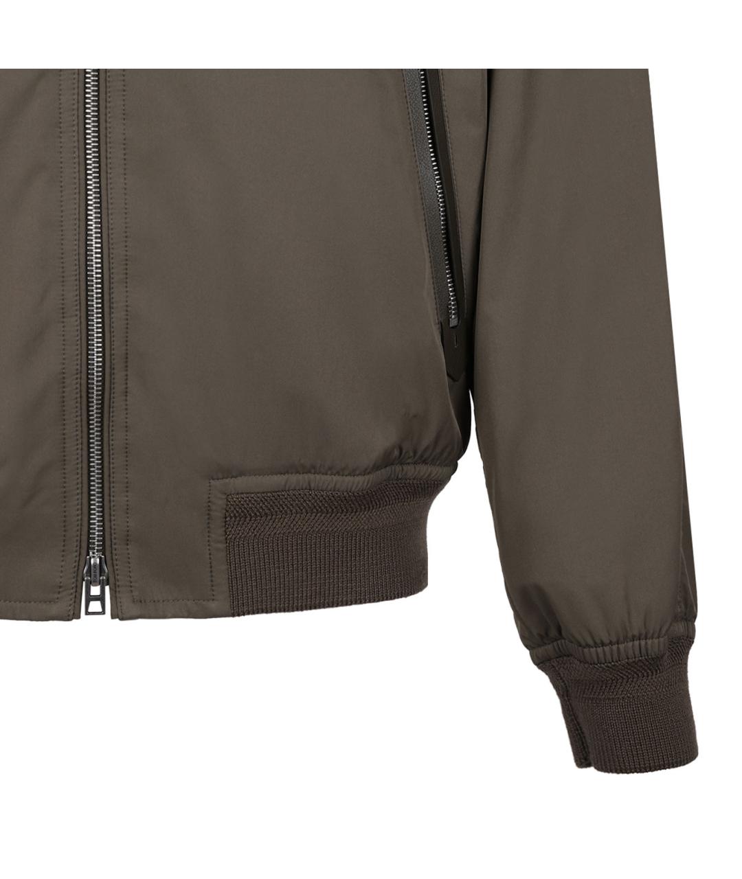 TOM FORD Хаки полиэстеровая куртка, фото 4