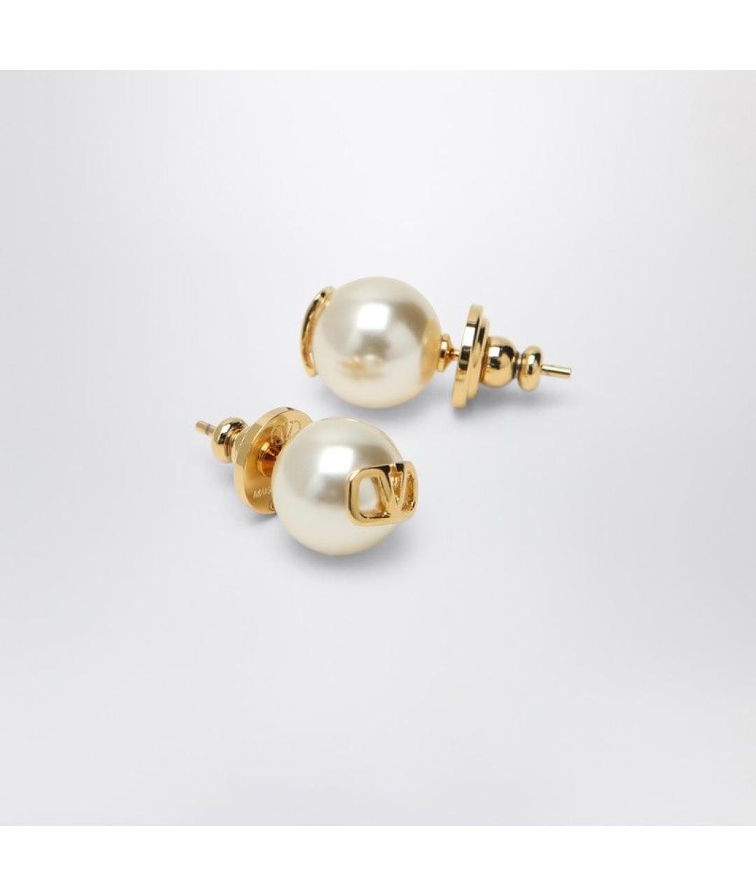 VALENTINO Золотые металлические серьги, фото 2