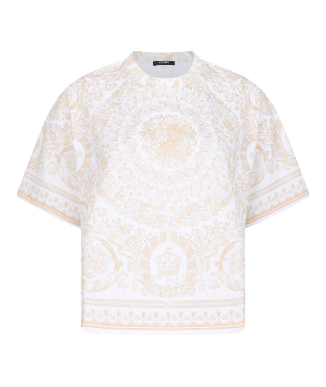 VERSACE Белая хлопковая футболка, фото 1