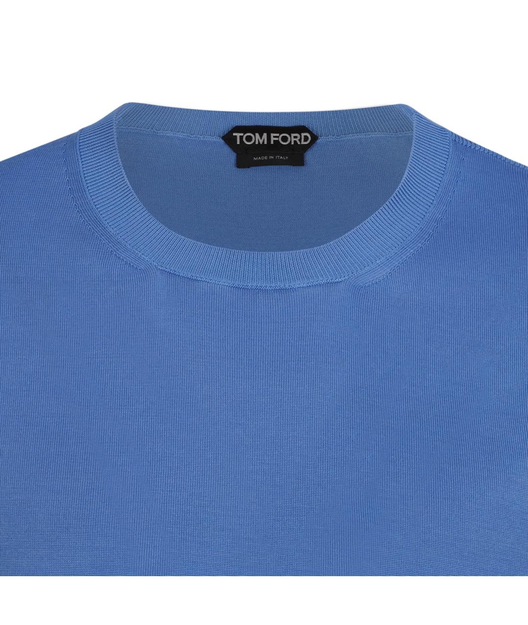 TOM FORD Синий шелковый джемпер / свитер, фото 3