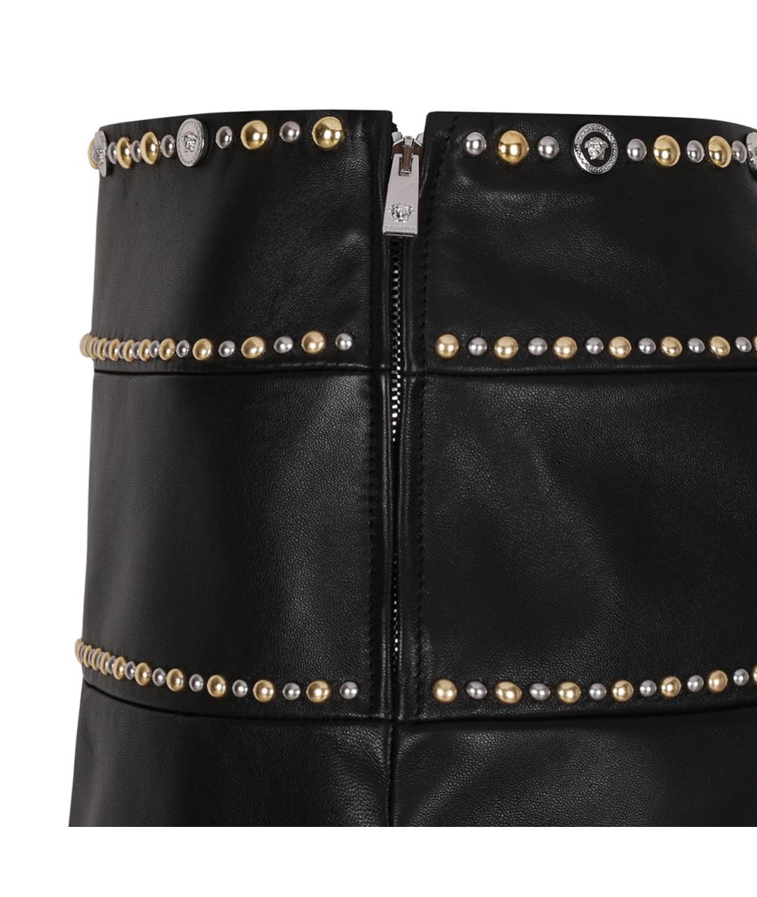 VERSACE Черная юбка мини, фото 4