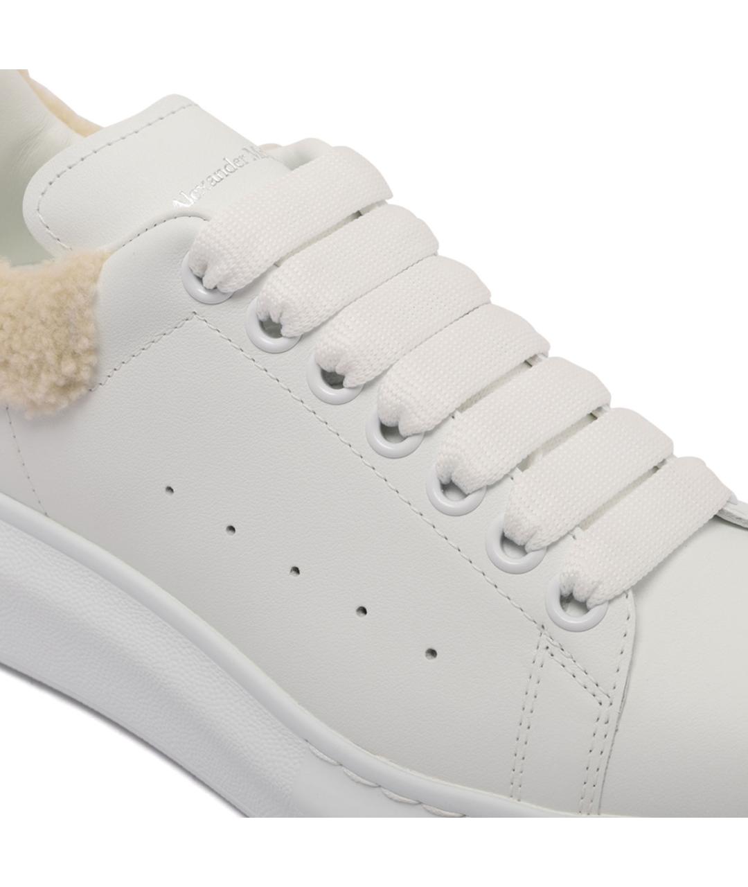 ALEXANDER MCQUEEN Белые кожаные кроссовки, фото 4