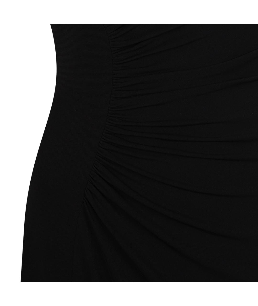 VERSACE Черное вискозное повседневное платье, фото 4