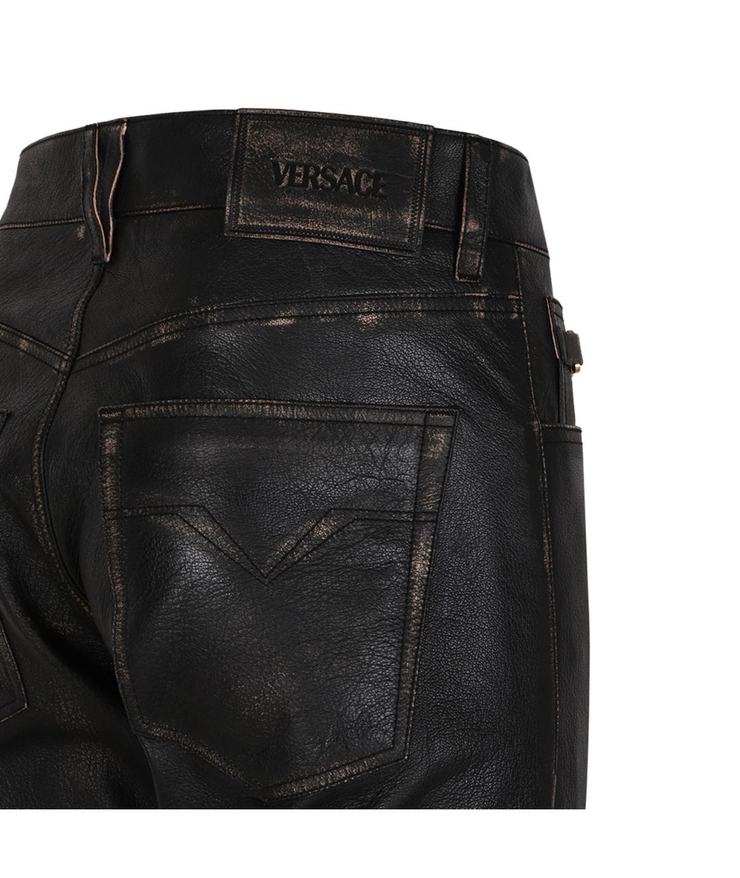 VERSACE Черные повседневные брюки, фото 4