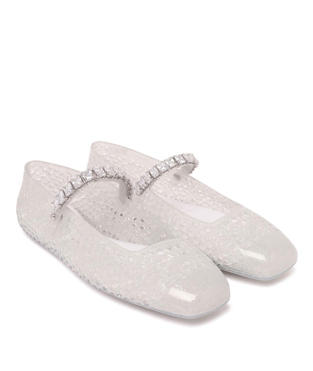 JIMMY CHOO Белые резиновые балетки, фото 2