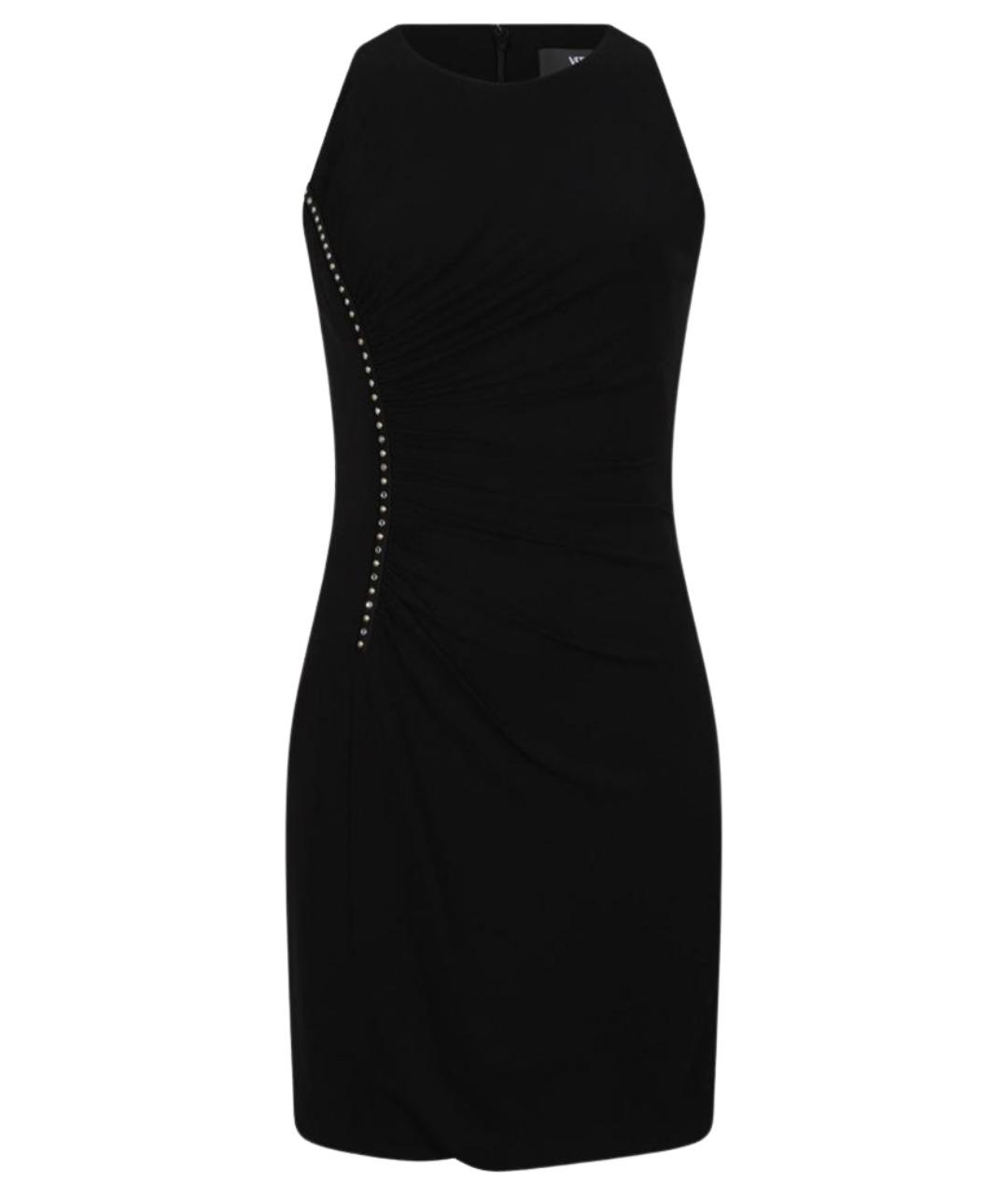 VERSACE Черное вискозное повседневное платье, фото 1