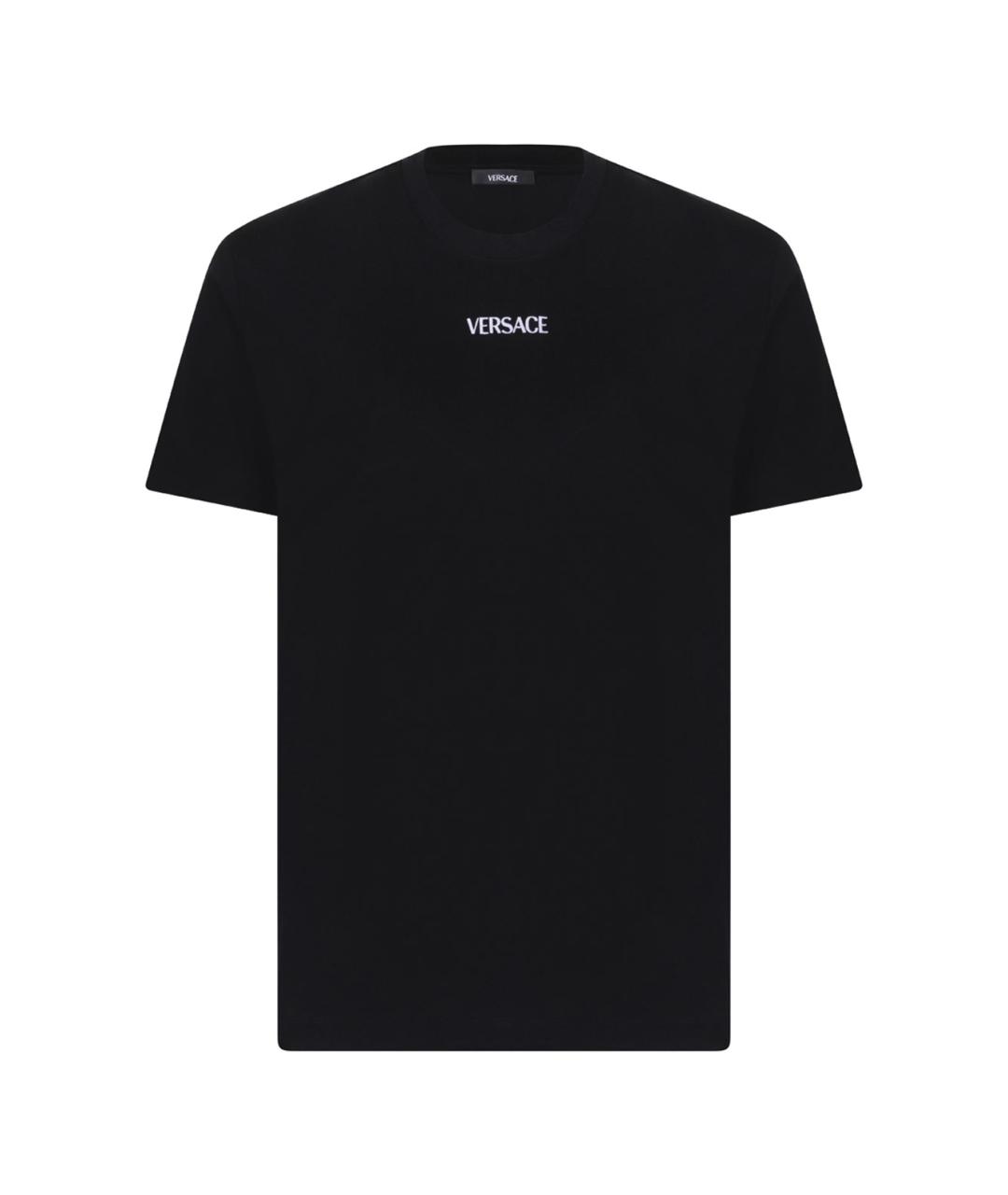 VERSACE Черная хлопковая футболка, фото 1