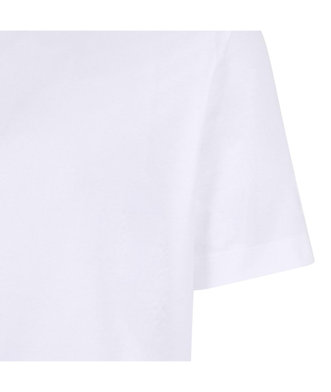 MALO Белое хлопковое поло с коротким рукавом, фото 4