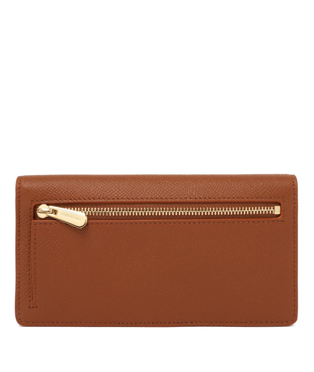 FERRAGAMO Коричневый кожаный кошелек, фото 2