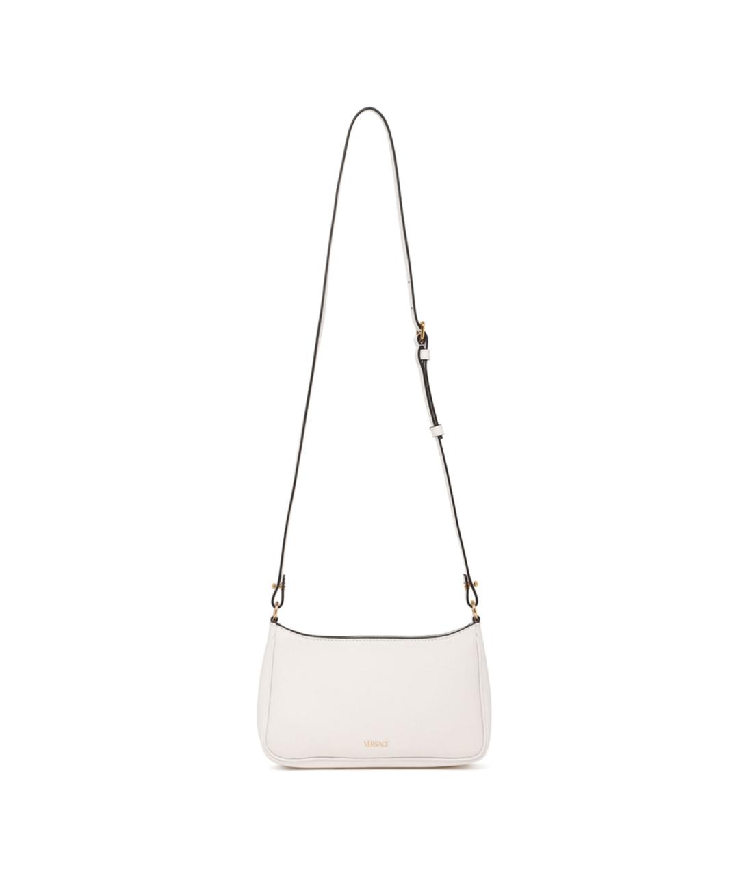 VERSACE Белая кожаная сумка через плечо, фото 2