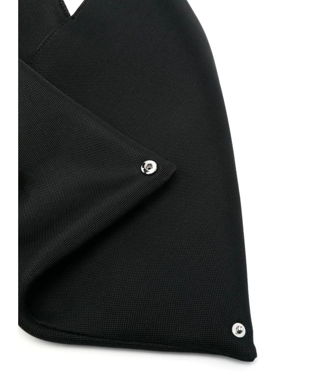 MM6 MAISON MARGIELA Черная тканевая сумка с короткими ручками, фото 3