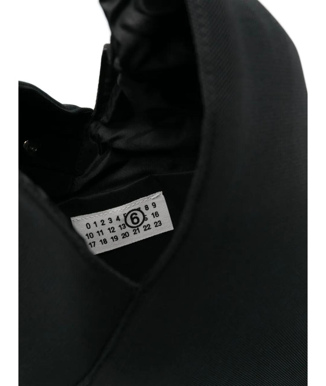 MM6 MAISON MARGIELA Черная тканевая сумка с короткими ручками, фото 5