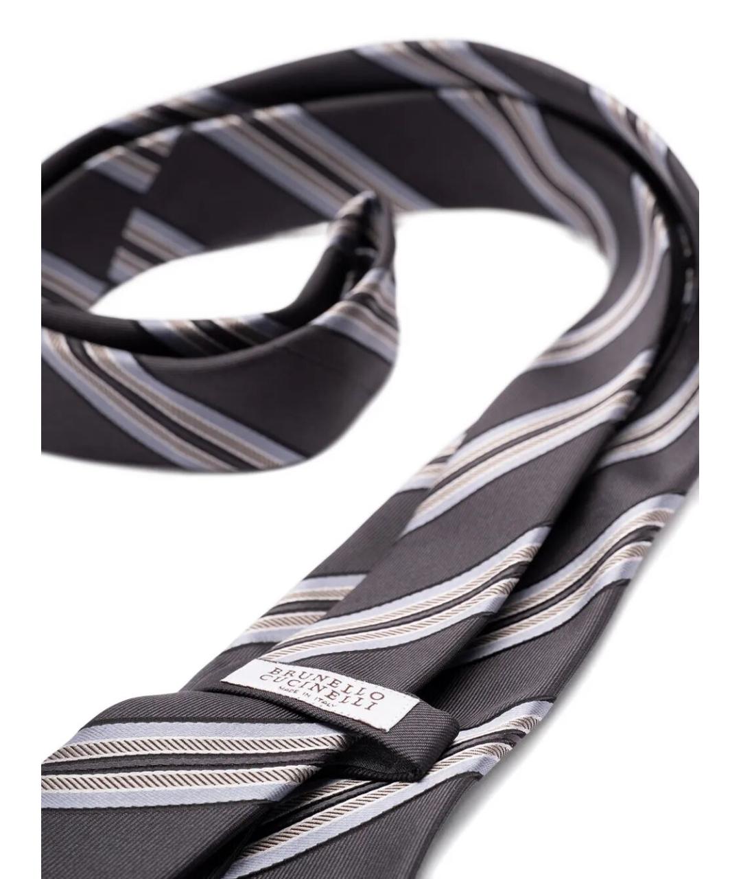 BRUNELLO CUCINELLI Мульти шелковый галстук, фото 2