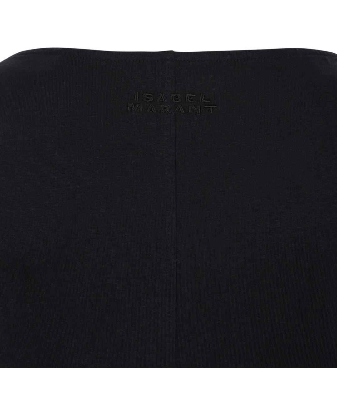 ISABEL MARANT Черная хлопковая футболка, фото 4