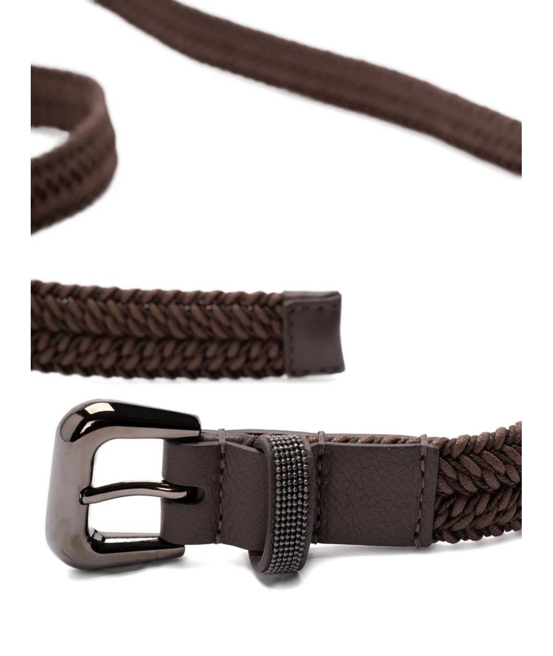 BRUNELLO CUCINELLI Коричневый ремень, фото 2