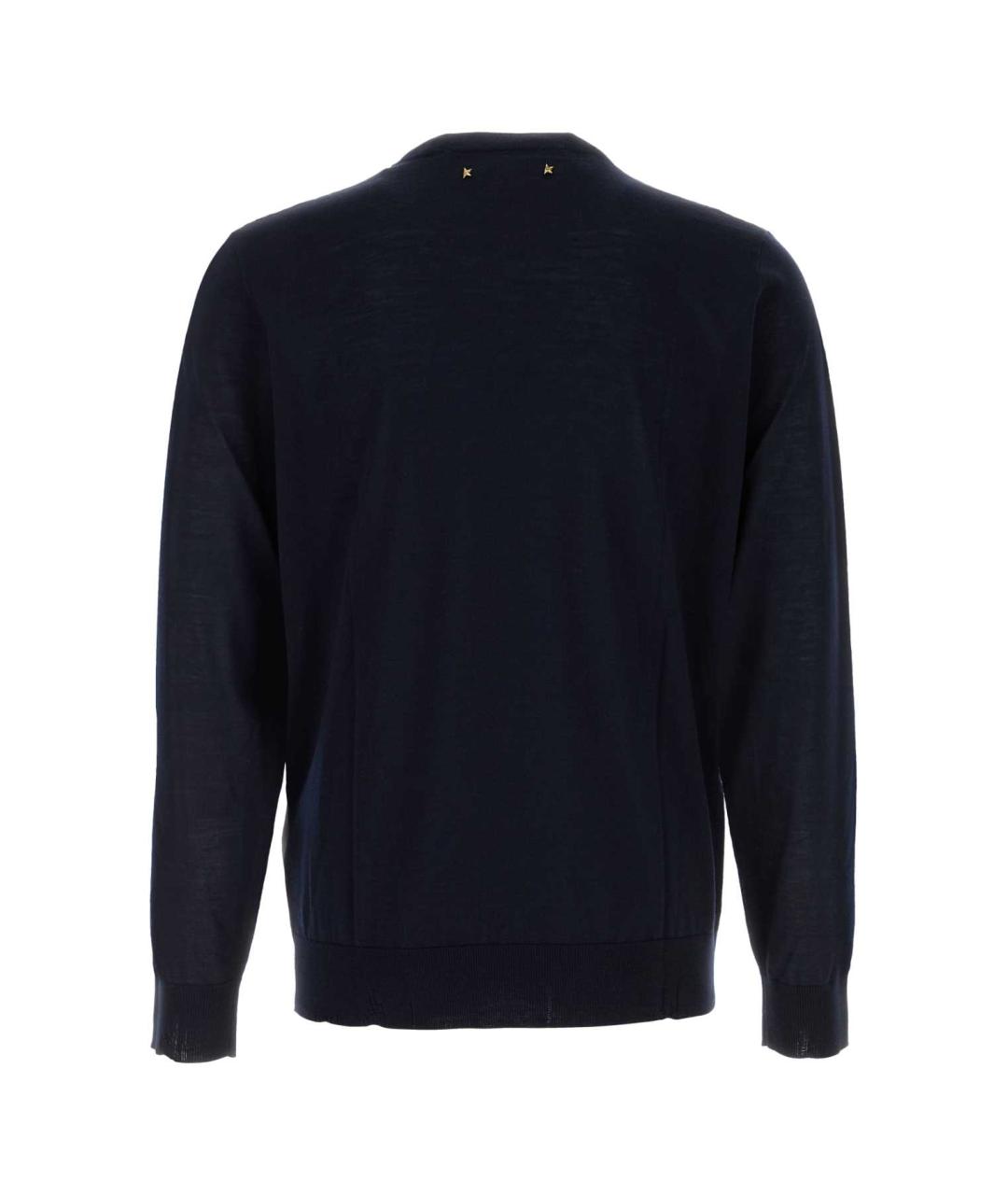 GOLDEN GOOSE DELUXE BRAND Темно-синий шерстяной джемпер / свитер, фото 2